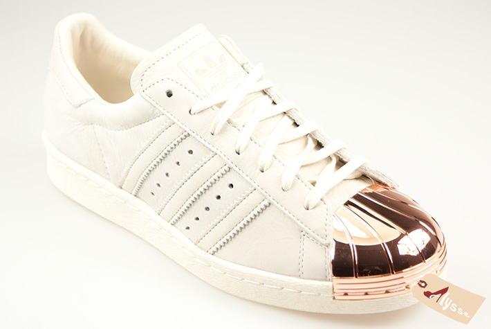 adidas superstar metal toe blanc